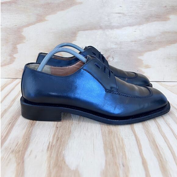 Salvatore Ferragamo - Made In Italy - Oxford Dress Shoes - Black - Men's - 9 EE - Picture 1 of 9
